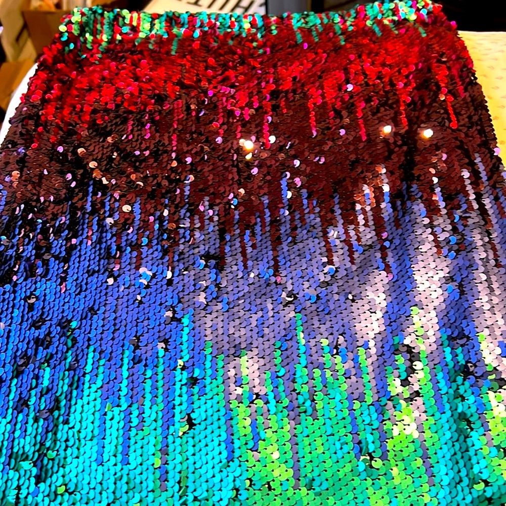 Multicolored sequins skirt
